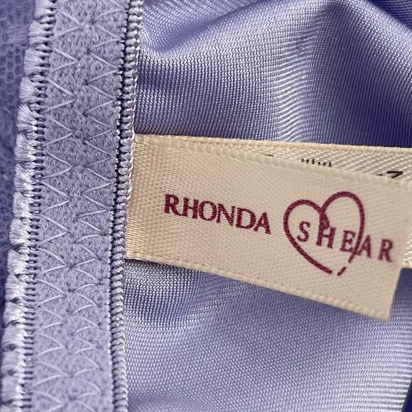 Rhonda Shear Sz M Wireless Bra Pull Over Purple Retro Pin Up Removable Pads #676 - Picture 11 of 12